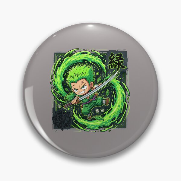 Aperçu de l'œuvre Chibi Zoro Entraînement à l'épée Aura verte-69 créée et vendue par WaldemarRohrer.