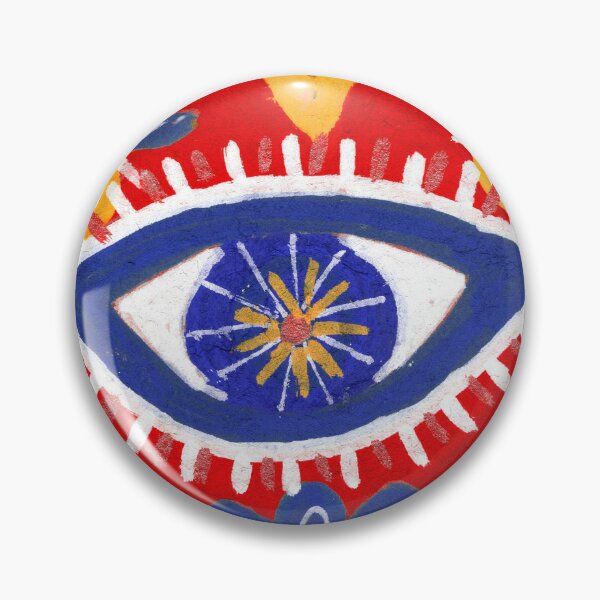 Item preview, Mexican Sacred Heart with Evil Eye and Flowers designed and sold by Fani*.