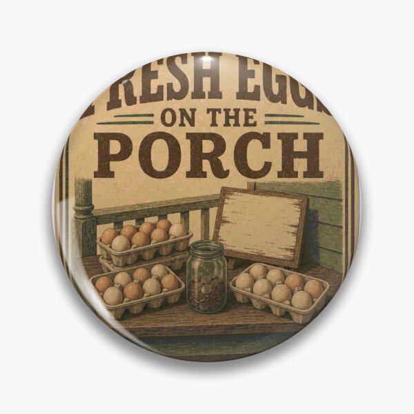 Item preview, Fresh Eggs On The Porch Eggs Sale Porch Feed Bag Label designed and sold by BoosterShop.