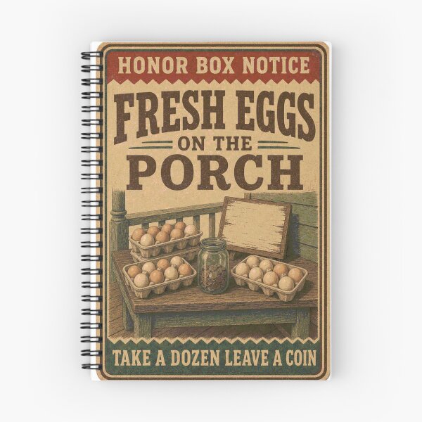 Item preview, Fresh Eggs On The Porch Eggs Sale Porch Feed Bag Label designed and sold by BoosterShop.