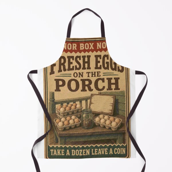 Item preview, Fresh Eggs On The Porch Eggs Sale Porch Feed Bag Label designed and sold by BoosterShop.