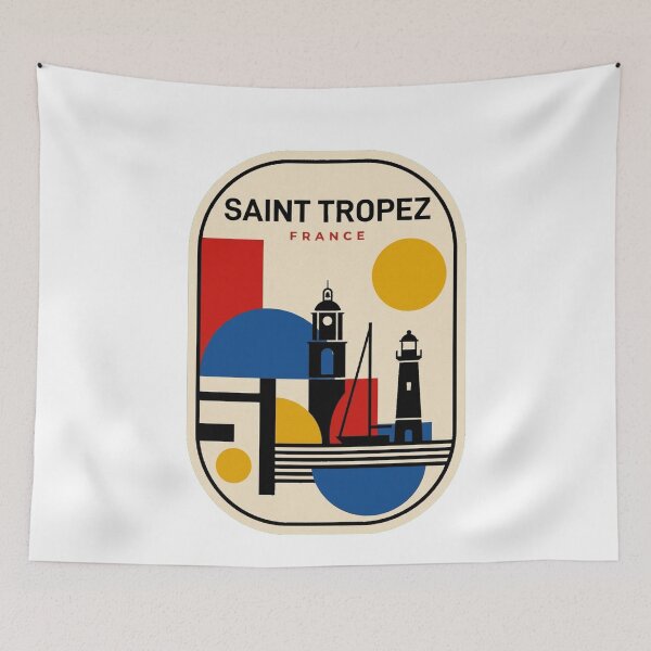 Item preview, Retro Saint Tropez Bauhaus Geometric Skyline designed and sold by k3rstman1.