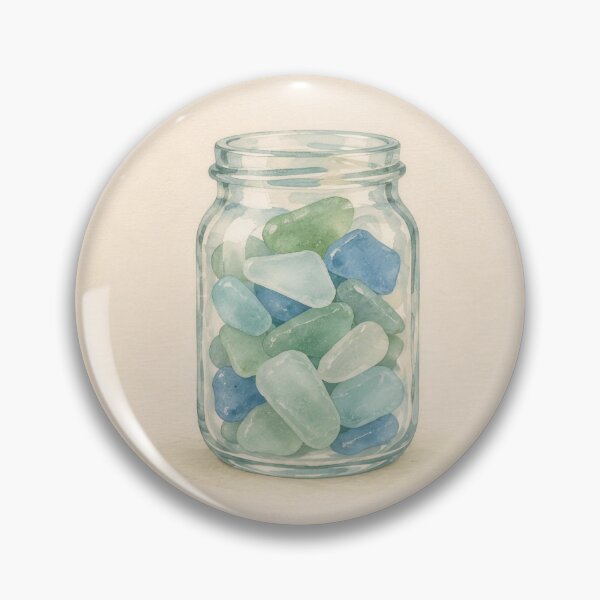 Item preview, Worn Smooth by Time Sea Glass Illustration | Coastal Wall Art designed and sold by FixationStudio.