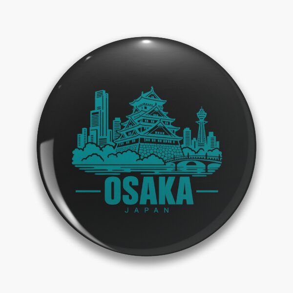 Item preview, Osaka Japan Line Art Skyline Poster designed and sold by CMYKStudio.