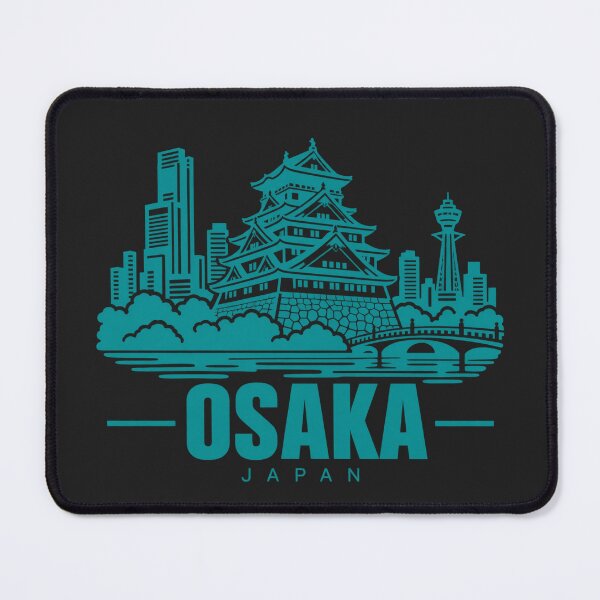Item preview, Osaka Japan Line Art Skyline Poster designed and sold by CMYKStudio.