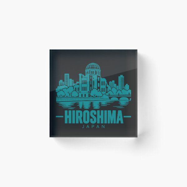 Item preview, Hiroshima Japan Line Art Landmark Poster designed and sold by CMYKStudio.