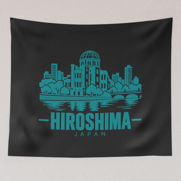 Item preview, Hiroshima Japan Line Art Landmark Poster designed and sold by CMYKStudio.