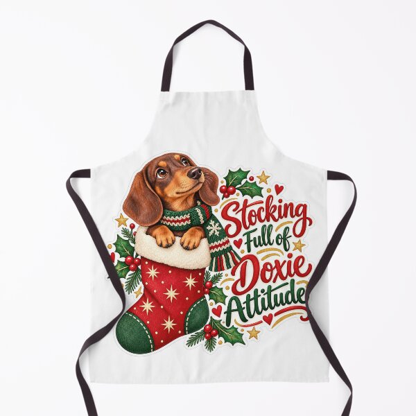 Item preview, Stocking Full of Doxie Attitude Christmas designed and sold by badburropress.