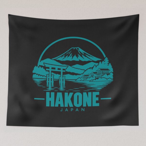 Item preview, Hakone Japan Line Art Travel Poster designed and sold by CMYKStudio.