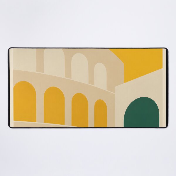 Item preview, Minimalist Mediterranean Arches and Golden Sun Geometric Art designed and sold by GutyzDesignsES.