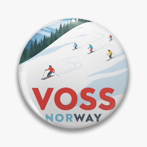 Item preview, Voss Norway Ski Resort Vintage Poster designed and sold by EZONEEE.