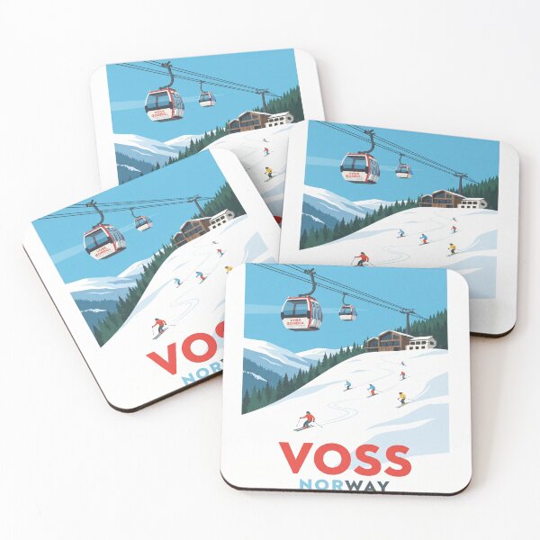 Item preview, Voss Norway Ski Resort Vintage Poster designed and sold by EZONEEE.