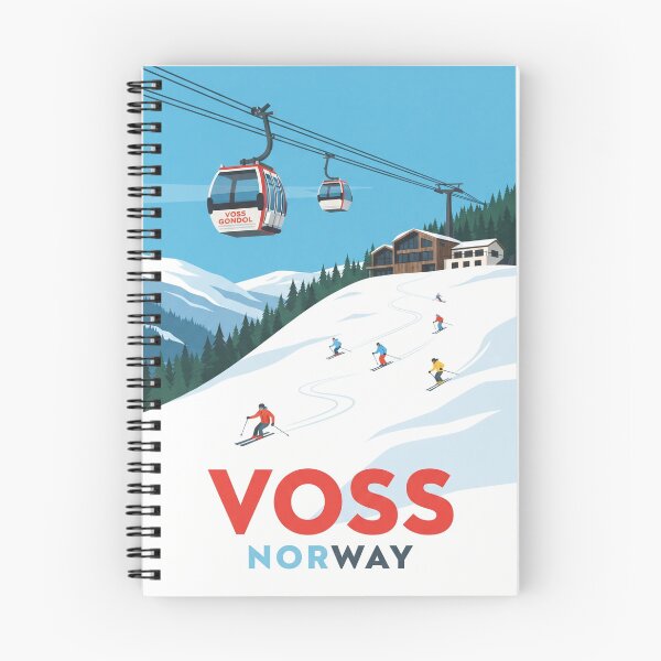 Item preview, Voss Norway Ski Resort Vintage Poster designed and sold by EZONEEE.