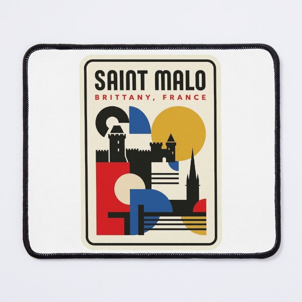 Item preview, Retro Saint Malo Bauhaus Geometric Skyline designed and sold by k3rstman1.