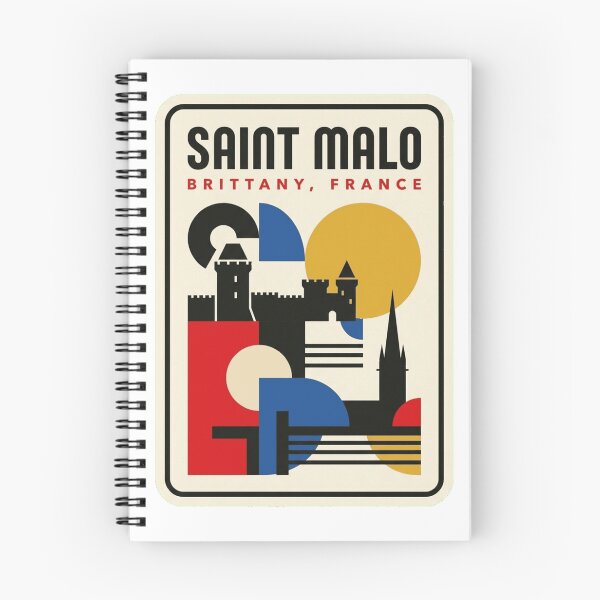 Item preview, Retro Saint Malo Bauhaus Geometric Skyline designed and sold by k3rstman1.