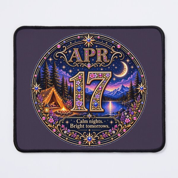 Item preview, April 17 Birthday Camping Night Design | Moon Lake Adventure Gift designed and sold by LunaMoments.