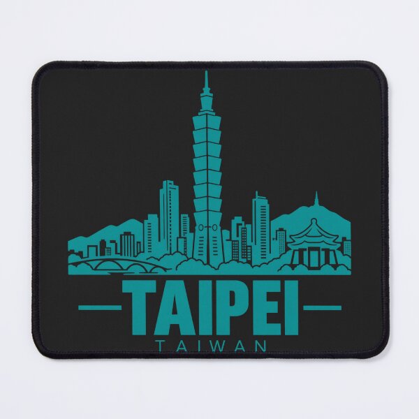Item preview, Taipei Taiwan Line Art Skyline Poster designed and sold by CMYKStudio.