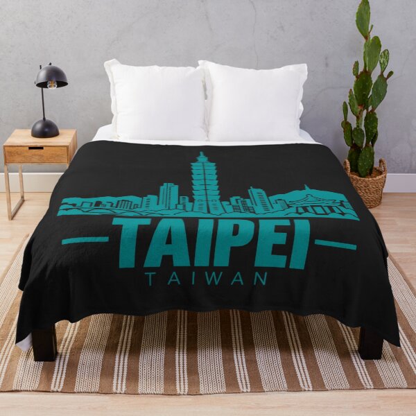 Item preview, Taipei Taiwan Line Art Skyline Poster designed and sold by CMYKStudio.