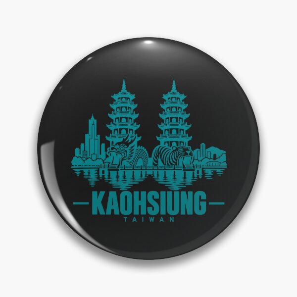 Item preview, Kaohsiung Taiwan Line Art Skyline Poster designed and sold by CMYKStudio.