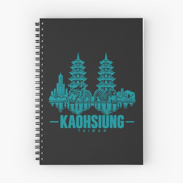 Item preview, Kaohsiung Taiwan Line Art Skyline Poster designed and sold by CMYKStudio.