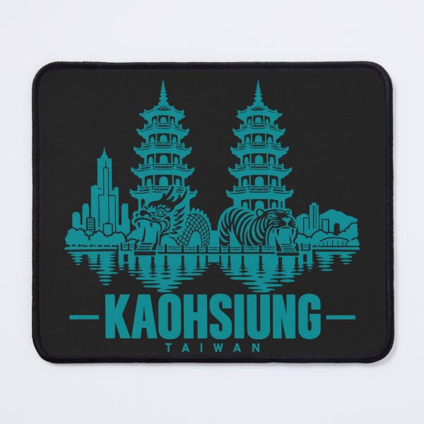 Item preview, Kaohsiung Taiwan Line Art Skyline Poster designed and sold by CMYKStudio.