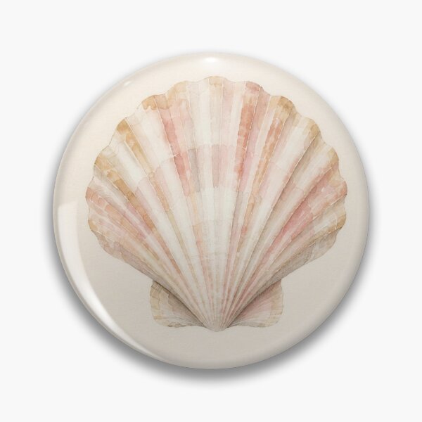 Item preview, Scallop Shell Watercolor Illustration | Coastal Wall Art designed and sold by FixationStudio.
