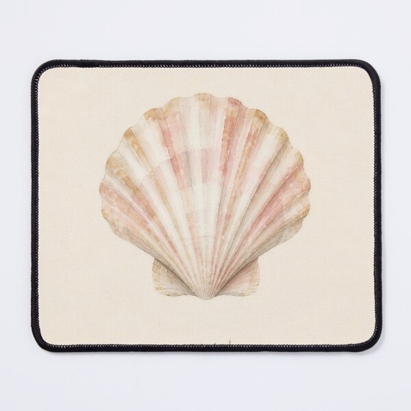 Item preview, Scallop Shell Watercolor Illustration | Coastal Wall Art designed and sold by FixationStudio.