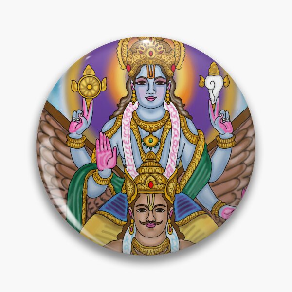 Item preview, Lord Vishnu and Garuda Digital Drawing | Hindu Deity Artwork designed and sold by Harshit_Digital_Arts.