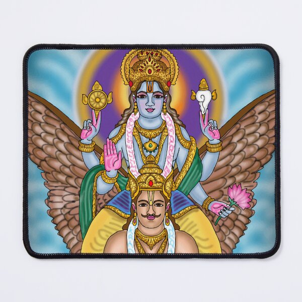Item preview, Lord Vishnu and Garuda Digital Drawing | Hindu Deity Artwork designed and sold by Harshit_Digital_Arts.