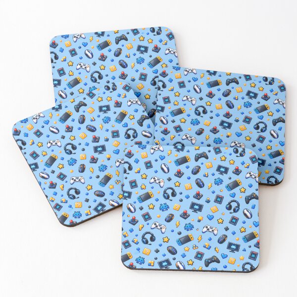 Item preview, Título: Blue Gaming World – Video Game Controller Pattern designed and sold by HO•Designs.
