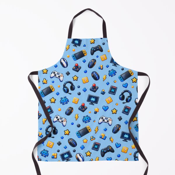 Item preview, Título: Blue Gaming World – Video Game Controller Pattern designed and sold by HO•Designs.
