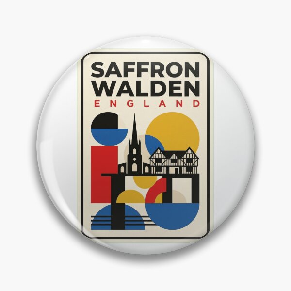 Item preview, Retro Saffron Walden Bauhaus Geometric Skyline designed and sold by k3rstman1.