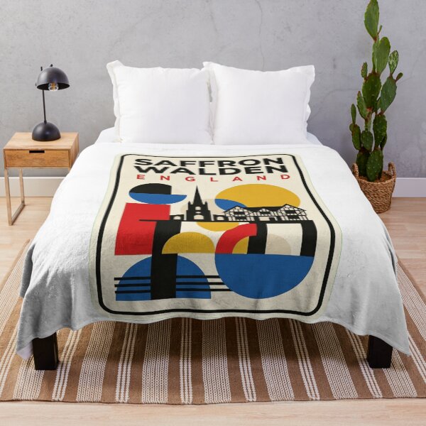 Item preview, Retro Saffron Walden Bauhaus Geometric Skyline designed and sold by k3rstman1.