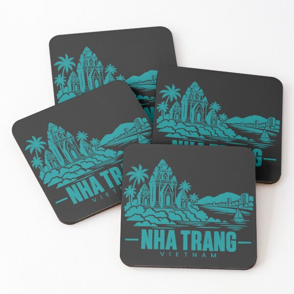 Item preview, Nha Trang Vietnam Line Art Coastline Poster designed and sold by CMYKStudio.