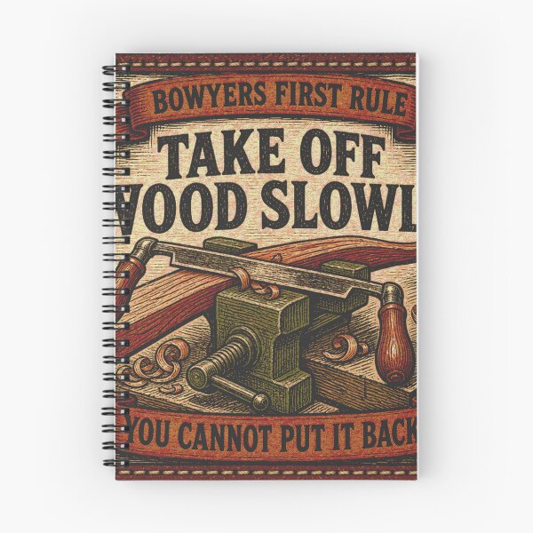 Item preview, Take Off Wood Slowly Bowmaking Workshop Rule Leather Patch designed and sold by BoosterShop.