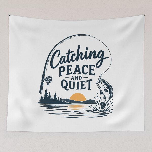 Item preview, Fishing - Catching Peace and Quiet designed and sold by CampAndCoast.