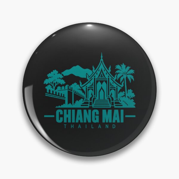 Item preview, Chiang Mai Thailand Line Art Landmark Poster designed and sold by CMYKStudio.