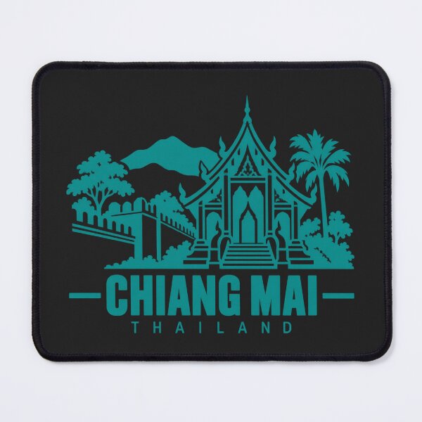 Item preview, Chiang Mai Thailand Line Art Landmark Poster designed and sold by CMYKStudio.