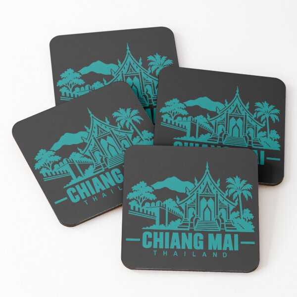 Item preview, Chiang Mai Thailand Line Art Landmark Poster designed and sold by CMYKStudio.