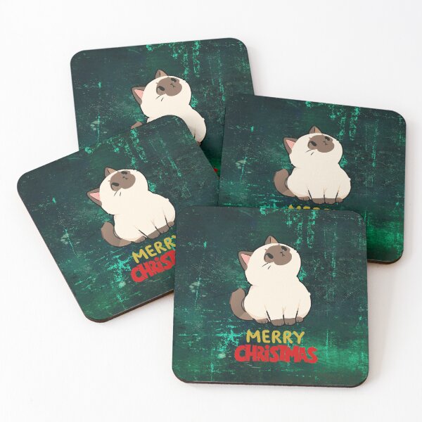 Item preview, Cute Siamese Cat Merry Christmas Holiday Art designed and sold by stormk10.