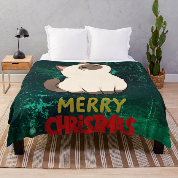 Item preview, Cute Siamese Cat Merry Christmas Holiday Art designed and sold by stormk10.