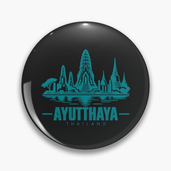 Item preview, Ayutthaya Thailand Line Art Landmark Poster designed and sold by CMYKStudio.