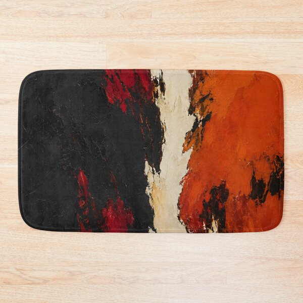 Item preview, Black Red Orange and Cream Textured Abstract Painting designed and sold by GutyzDesignsES.