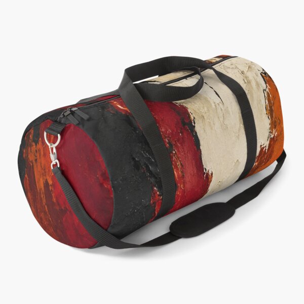 Item preview, Black Red Orange and Cream Textured Abstract Painting designed and sold by GutyzDesignsES.