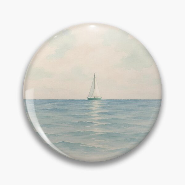 Item preview, Far and Easy Sailboat Illustration | Coastal Wall Art designed and sold by FixationStudio.