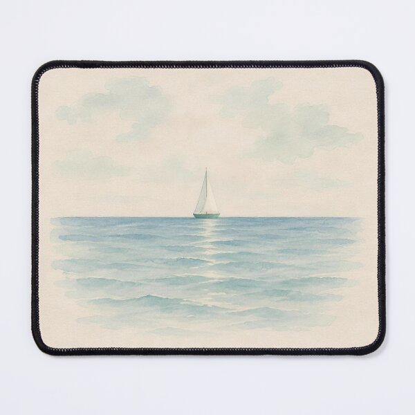 Item preview, Far and Easy Sailboat Illustration | Coastal Wall Art designed and sold by FixationStudio.