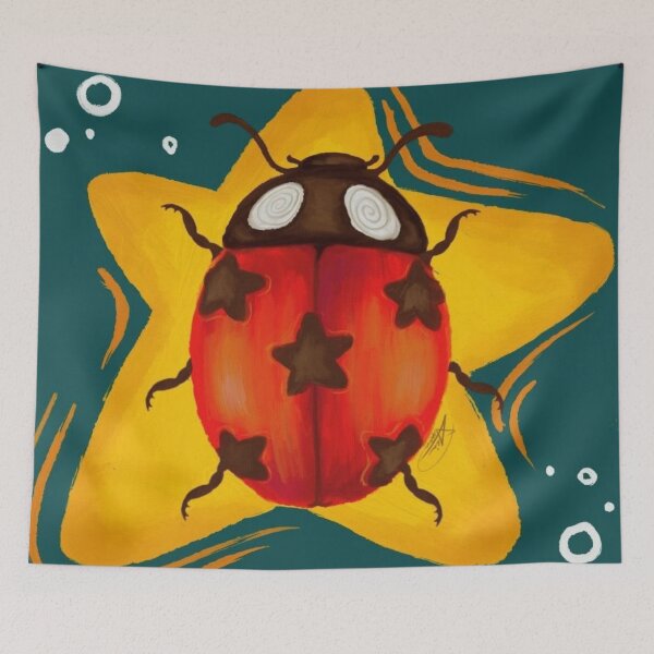 Item preview, Magic Ladybug - Star Spots and Spiral Eyes designed and sold by conamor-bymel.