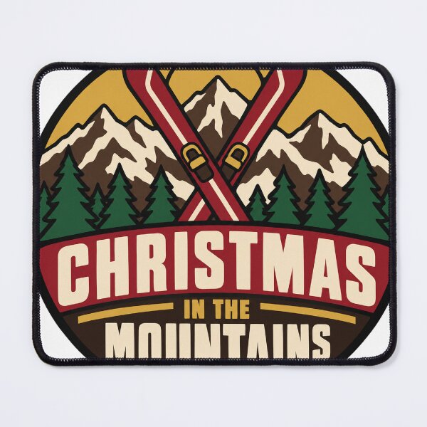 Item preview, Skiing Gift - Christmas In The Mountains designed and sold by RedRubyBubble.
