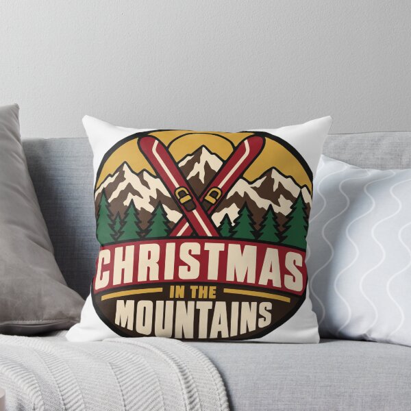 Item preview, Skiing Gift - Christmas In The Mountains designed and sold by RedRubyBubble.