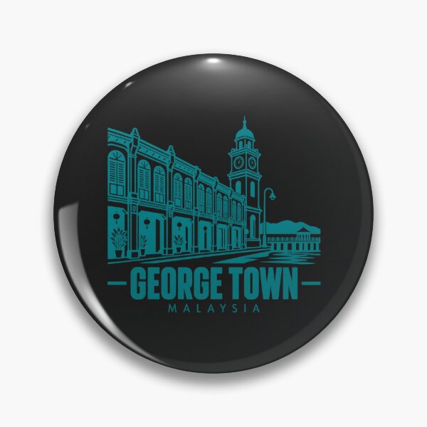 Item preview, George Town Malaysia Line Art Landmark Poster designed and sold by CMYKStudio.